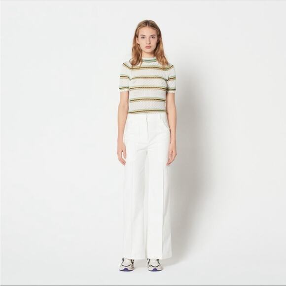 Sandro Mesh / Lace Top - Picture 10 of 10